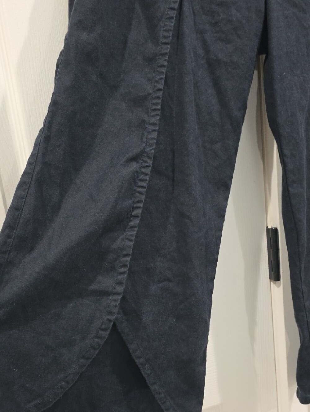 Anthropologie Maeve Pants Women 12p Blue The Colette Linen Blend Crop Wide Leg - Picture 13 of 13